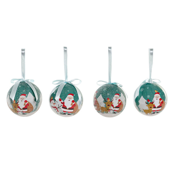 Palla di Natale DKD Home Decor PVC Babbo Natale (7 pcs) (7.5 x 7.5 x 12 cm)