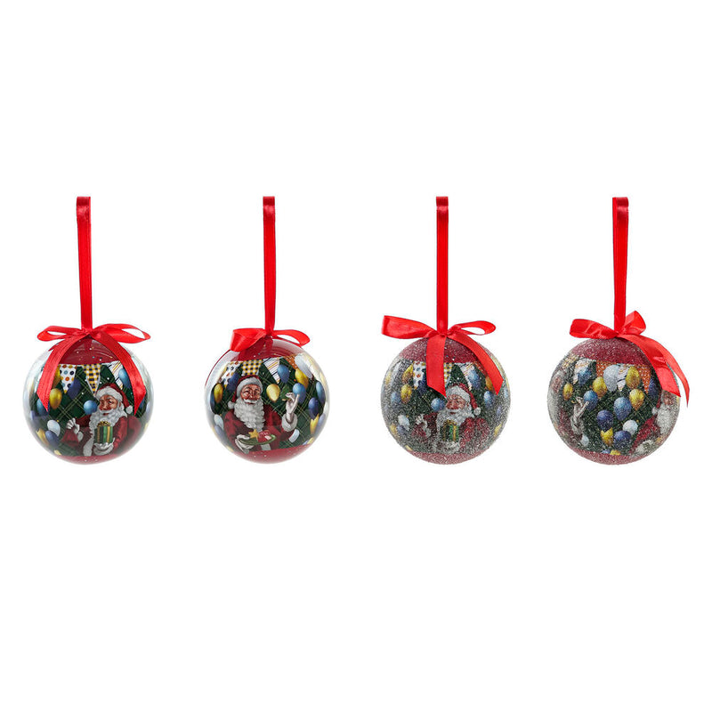 Boules de Noël DKD Home Decor Santa Claus PVC (7 pcs) (7,5 x 7,5 x 12 cm)