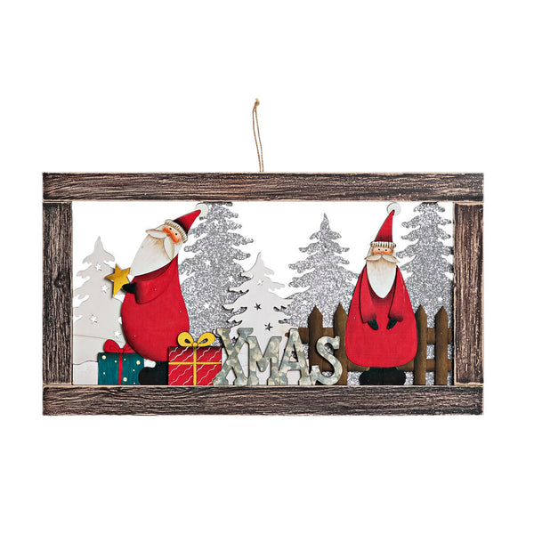 Décoration de Noël DKD DecCor Wood Corde (36 x 1,5 x 20 cm)