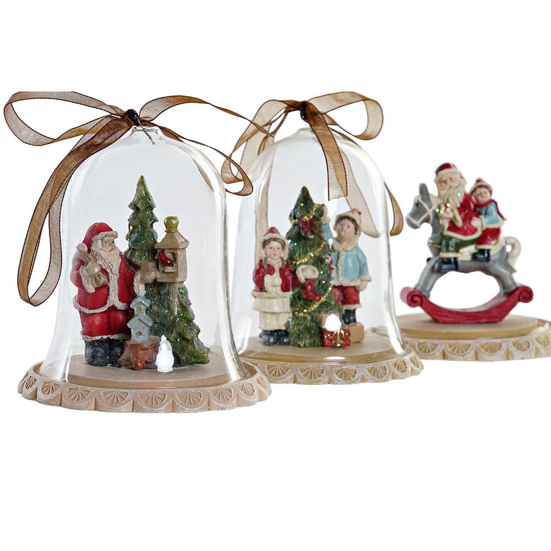 Weihnachtsdekoration DKD Home Decor Harzglas (3 Stcs) (8 x 8 x 8,5 cm)