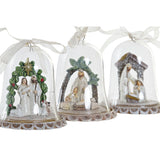 Weihnachtsdekoration DKD Home Decor Nativity/Krippe Szene (3 PCs) (8 x 8 x 8,5 cm)