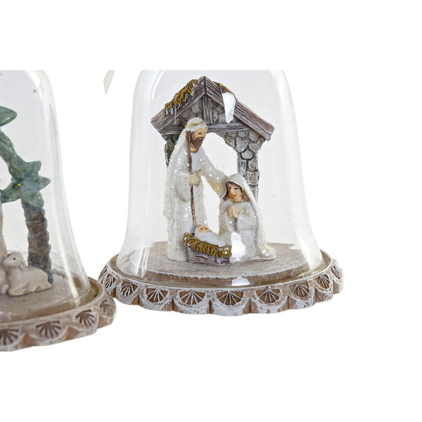 Weihnachtsdekoration DKD Home Decor Nativity/Krippe Szene (3 PCs) (8 x 8 x 8,5 cm)