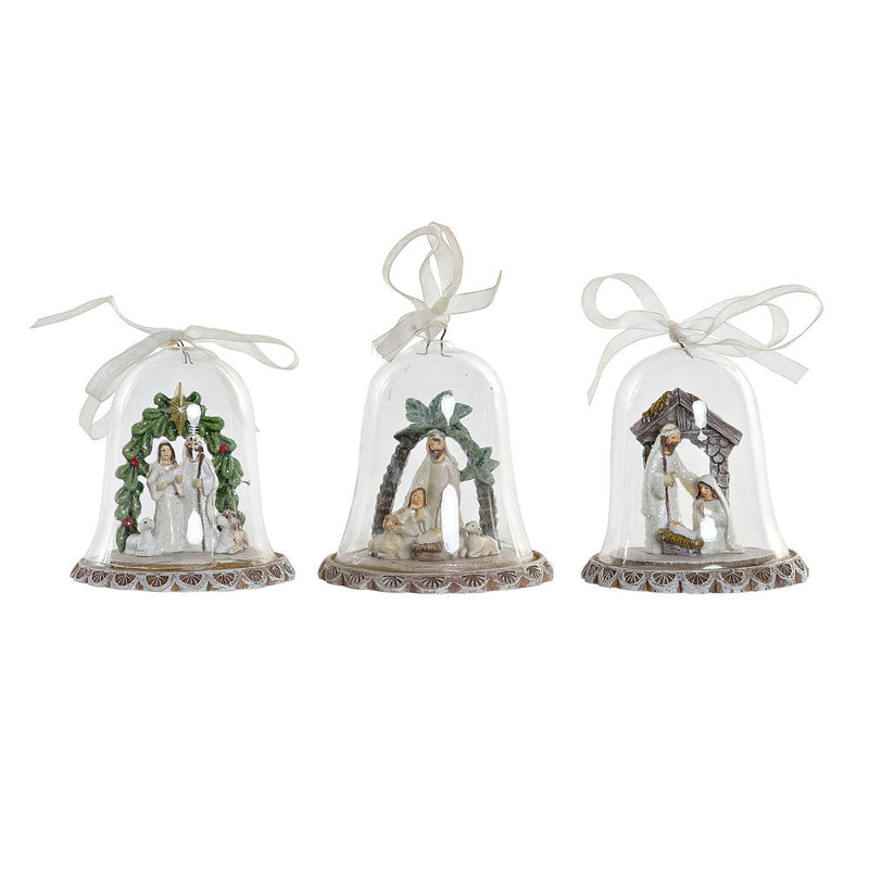 Weihnachtsdekoration DKD Home Decor Nativity/Krippe Szene (3 PCs) (8 x 8 x 8,5 cm)