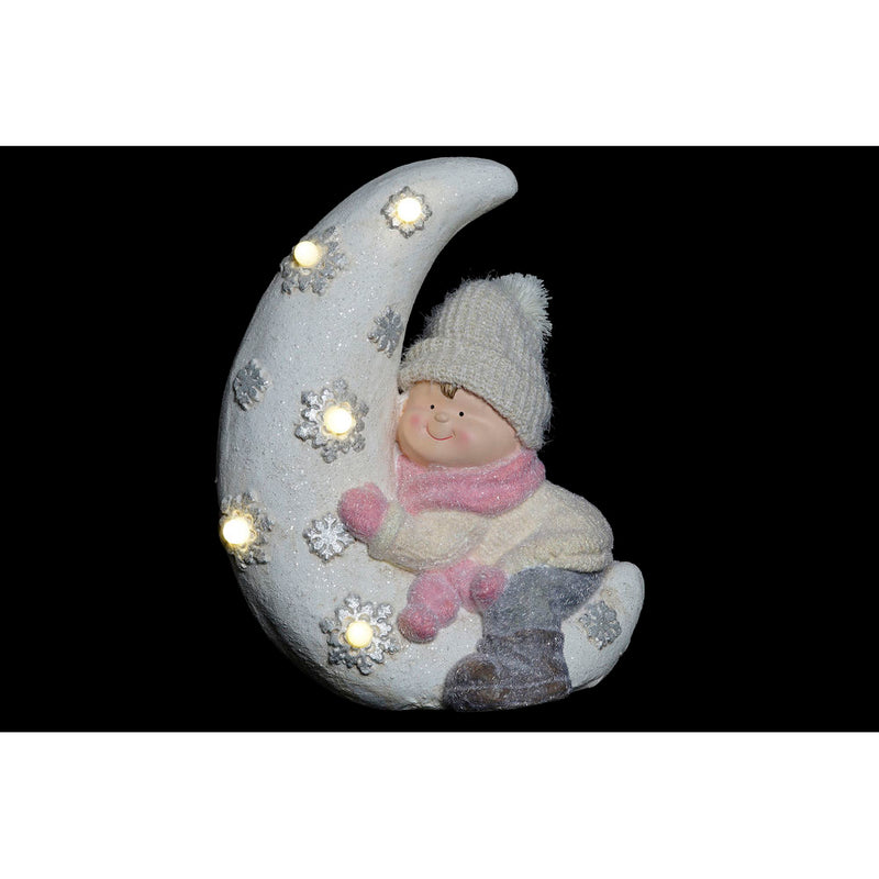 Weihnachtsdekoration DKD Home Decor Fibriant de Sticlurs Luna (2 PCs) (31 x 20 x 43 cm)