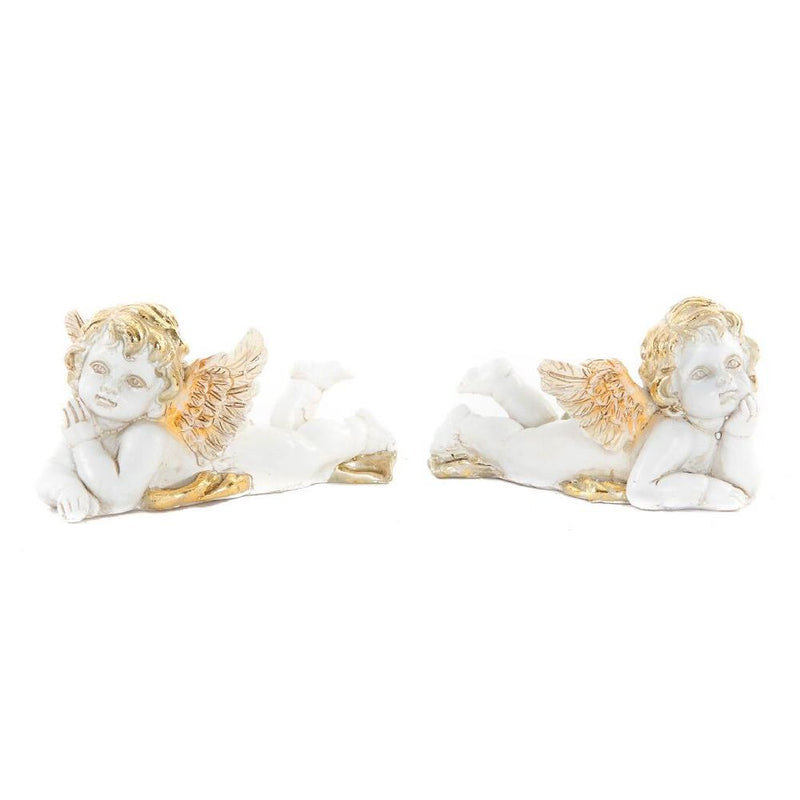 Statua Decorativa DKD Home Decor Resina Angelo (2 pcs) (12.5 x 9.5 x 6 cm) - zannishop