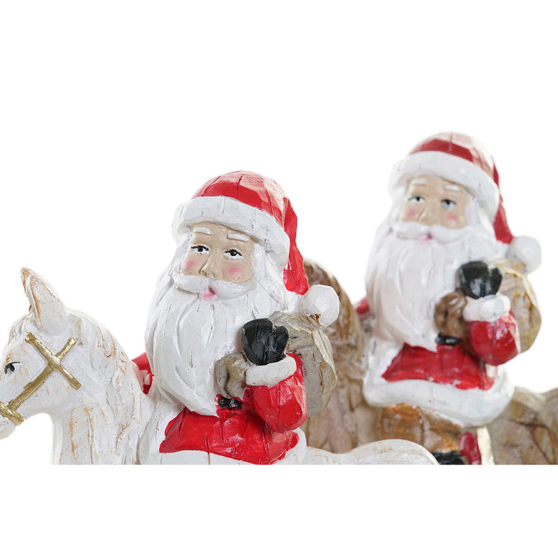 Décoration de Noël DKD Home Decor Resin Horse (2 PCS) (13,5 x 6 x 17 cm)