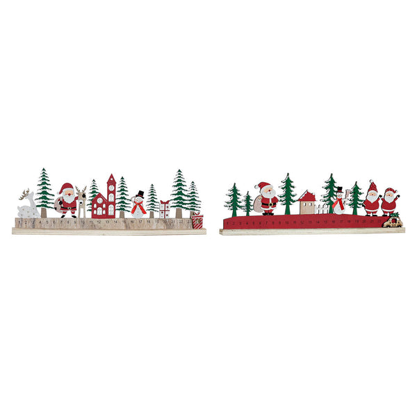 Calendrier de l'Avent DKD Decor Home Decor Wood (2 pcs) (40 x 3 x 13 cm)