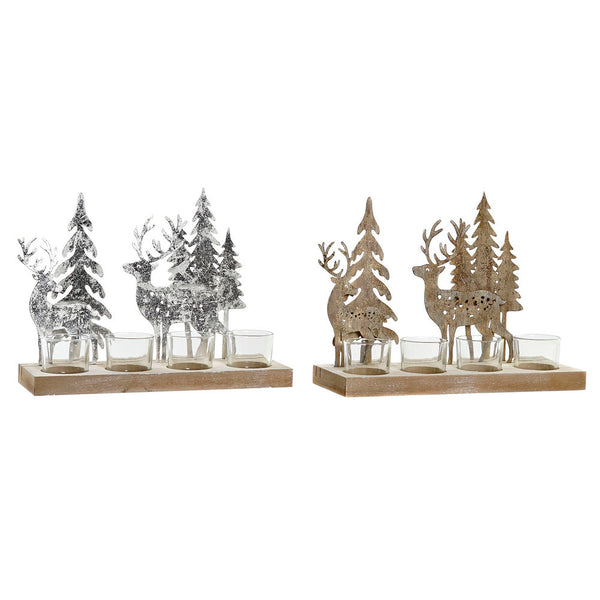 DKD Home Decor Wooden Christmas Solder (2 PCS) (4 pièces) (28 x 10 x 21 cm)