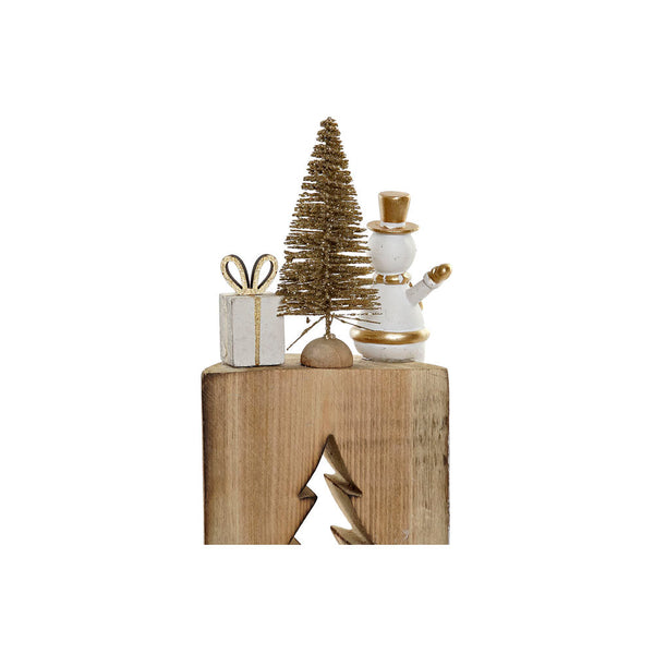 Décoration de Noël DKD Dec Home Trunci Wood (9 x 4 x 24 cm) (3 pc)