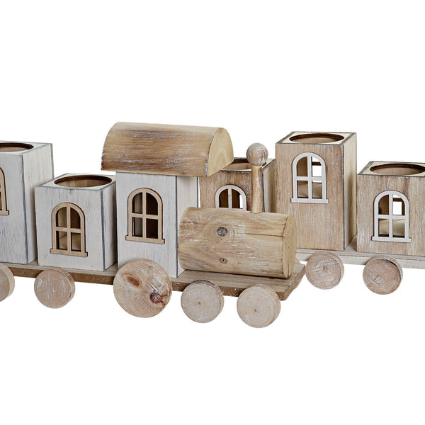 Décoration de Noël DKD Decor Decor Wood Train (43 x 11,5 x 18 cm) (2 pc)