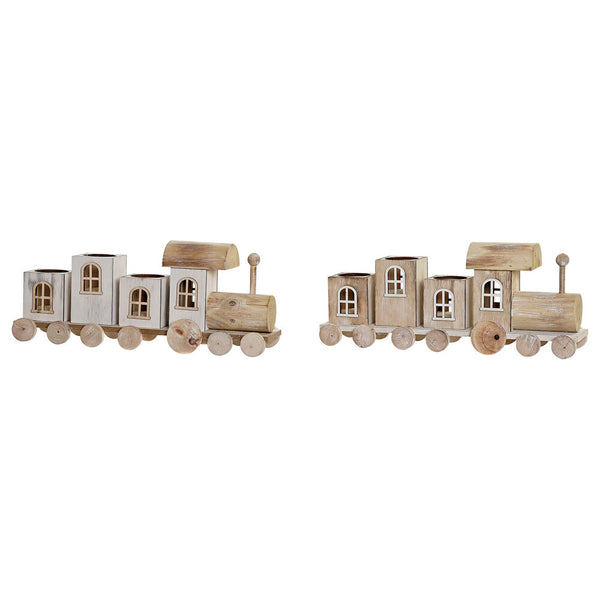 Décoration de Noël DKD Decor Decor Wood Train (43 x 11,5 x 18 cm) (2 pc)