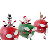 Décoration de Noël DKD Dec Home Metal Reindeer (19 x 14 x 13 cm) (3 pc)