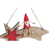 Weihnachtsdekoration DKD Home Decor Wood Cord Star (21 x 3 x 15 cm) (3 Stcs)