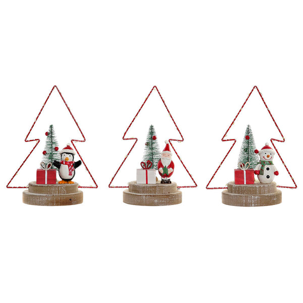 Décoration de Noël DKD DCORE HOME METAL Metal en bois (17 x 11 x 21 cm) (3 pc)