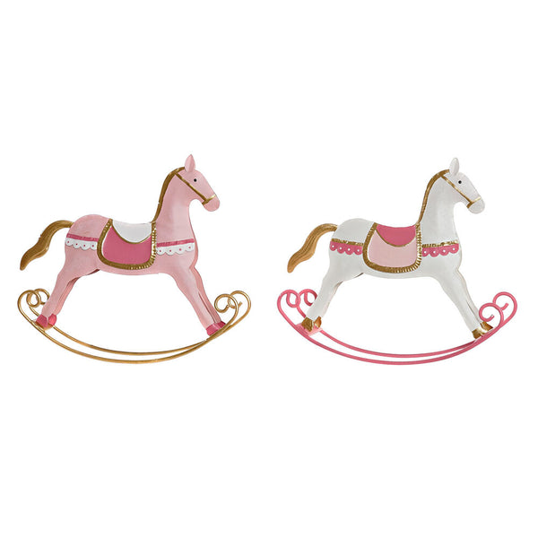 Weihnachtsdekoration DKD Home Decor Metal Horse (20 x 5 x 18 cm) (2 Stcs)