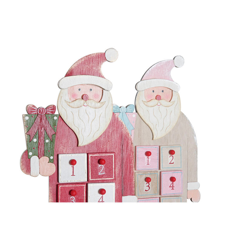 Adventskalender DKD Home Decor Holz Santa Claus (2 PCs) (14 x 7 x 64 cm)