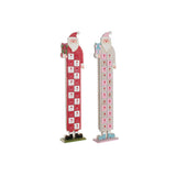 Adventskalender DKD Home Decor Holz Santa Claus (2 PCs) (14 x 7 x 64 cm)