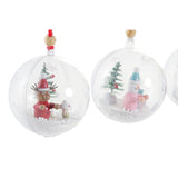 Palla di Natale DKD Home Decor PVC Babbo Natale (4 pcs) (7 x 7 x 7.5 cm)