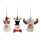 Decorazione Natalizia DKD Home Decor Metallo Babbo Natale (3 pcs) (16 x 3 x 18 cm)