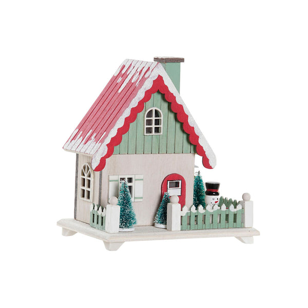 Décoration de Noël DKD Home Decor Wood Home (15,5 x 10 x 16 cm)