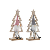 Weihnachtsdekoration DKD Home Decor Tree Polyester Holz MDF (2 PCs) (11 x 5 x 22 cm)