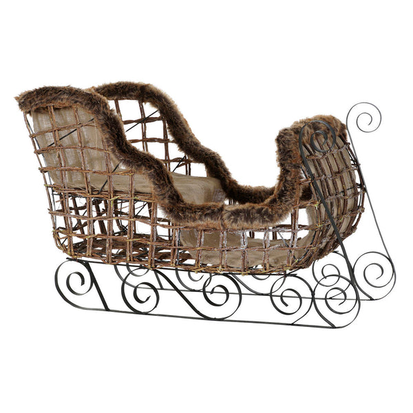 DKD Home Decor Sled Metal Rattan (90 x 46 x 62 cm)