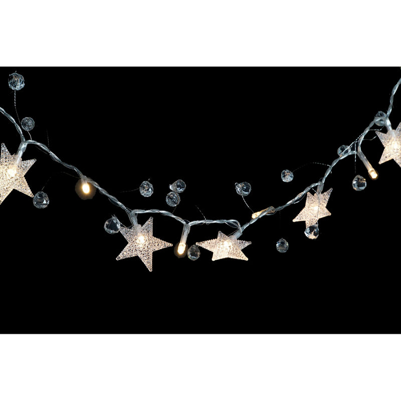 Christmas Ghirland DKD Home Decor Stars blanches (4,5 x 2 x 160 cm)