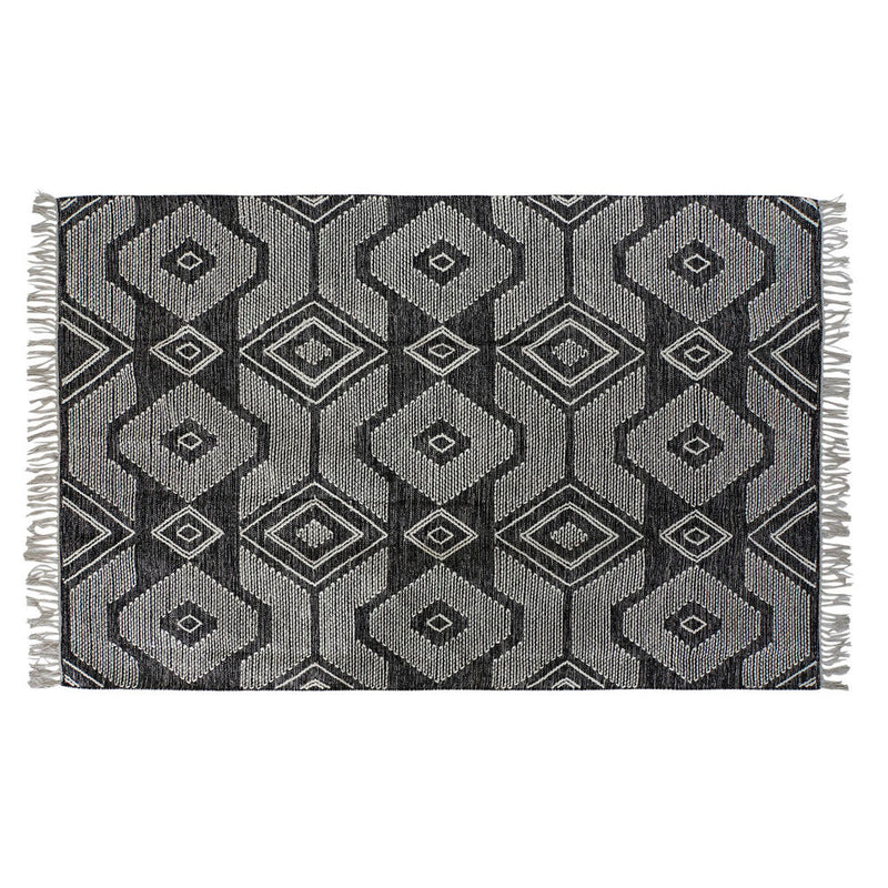 Tappeto DKD Home Decor Bianco Nero Cotone (120 x 180 x 1 cm) - zannishop