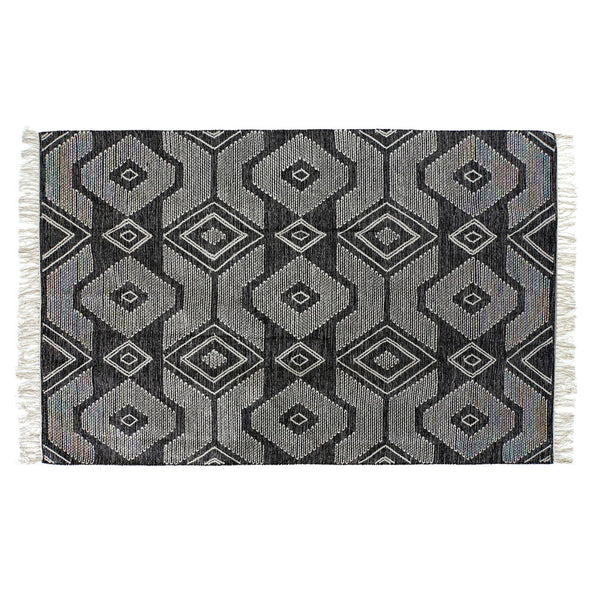 Tappeto DKD Home Decor Bianco Nero Cotone (200 x 290 x 1 cm) - zannishop