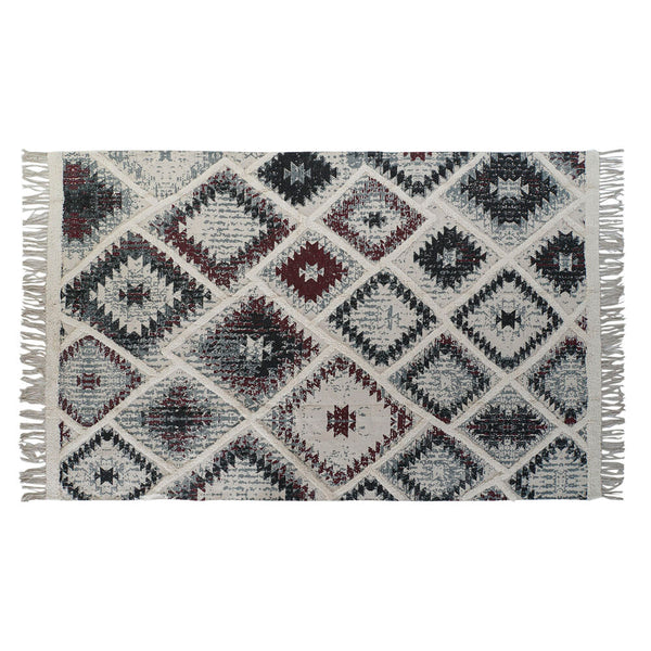 Tappeto DKD Home Decor Bianco Rosso Cotone (120 x 180 x 1 cm) - zannishop