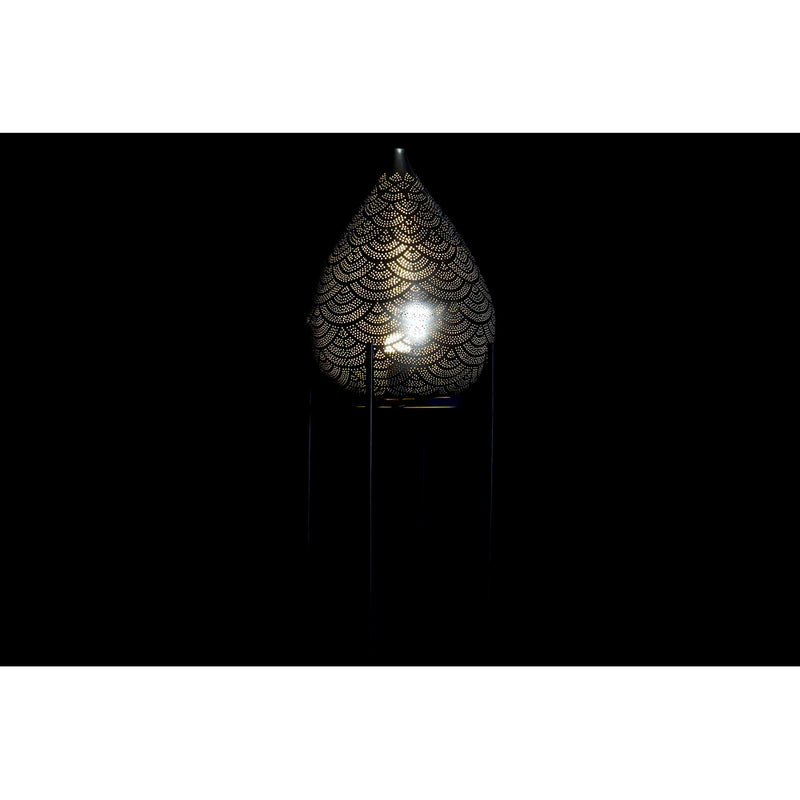 Lampada da Terra DKD Home Decor Nero Metallo Dorato (35 x 35 x 85 cm) - zannishop