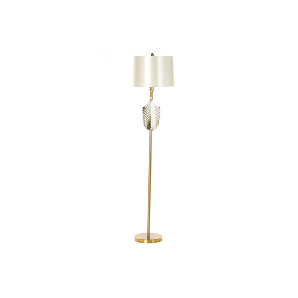 Lampada da Terra DKD Home Decor Bianco Metallo Dorato Frunză (41 x 41 x 164 cm)