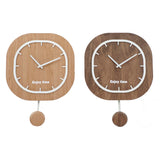 Wanduhr DKD Home Decor Marrone Metallholz MDF (2 PCs) (40 x 4,5 x 56 cm)