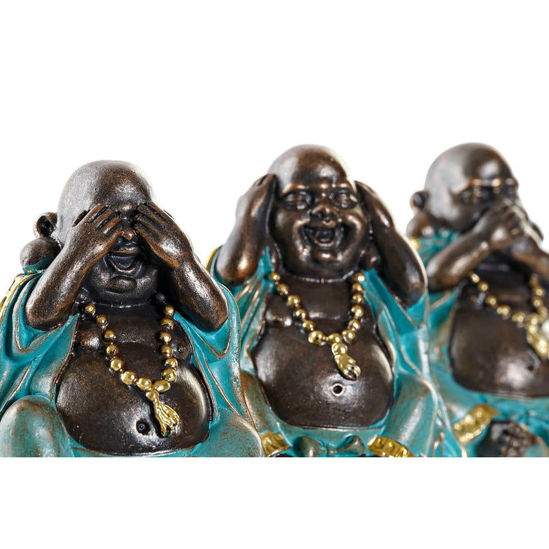 Statua Decorativa DKD Home Decor Resina Buda (3 pcs) (7.5 x 6 x 8 cm) - zannishop