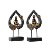 Statua Decorativa DKD Home Decor Metallo Resina Buda (2 pcs) (19 x 7.7 x 35 cm) - zannishop