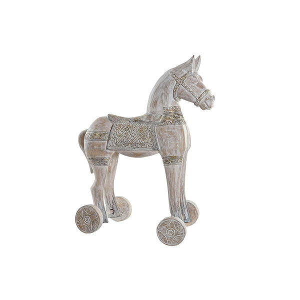 Statua Decorativa DKD Home Decor Cavallo Ferro Finitura invecchiata (42 x 22 x 49 cm) - zannishop