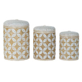 Set di Cestini DKD Home Decor 8424001848119 Naturale Beige Bambù Bali (3 pcs)