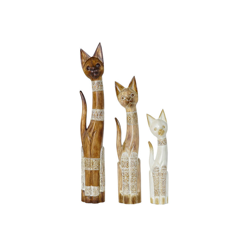 Statua Decorativa DKD Home Decor Gatti (3 pcs) (14 x 7,5 x 80 cm) (12 x 6,5 x 60 cm) (16 x 7.5 x 100 cm) - zannishop