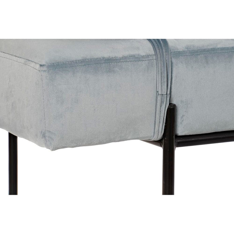 Divano Chaise Longue DKD Home Decor Metallo Poliestere Blu cielo (140 x 59 x 42 cm)