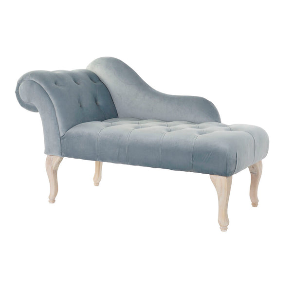 Chaise Longue DKD Home Decor Sofa Blue Sky Polyester Pino (120 x 55 x 78 cm)