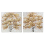 Quadro DKD Home Decor Tela Albero (2 pcs) (100 x 3.8 x 100 cm)