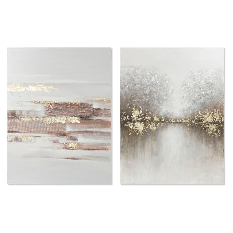 Quadro DKD Home Decor Tela Abstract (2 pcs) (90 x 3.8 x 120 cm)