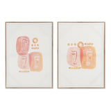 DKD Home Decor Abstecct Pope (2 pcs) (50 x 3 x 70 cm)