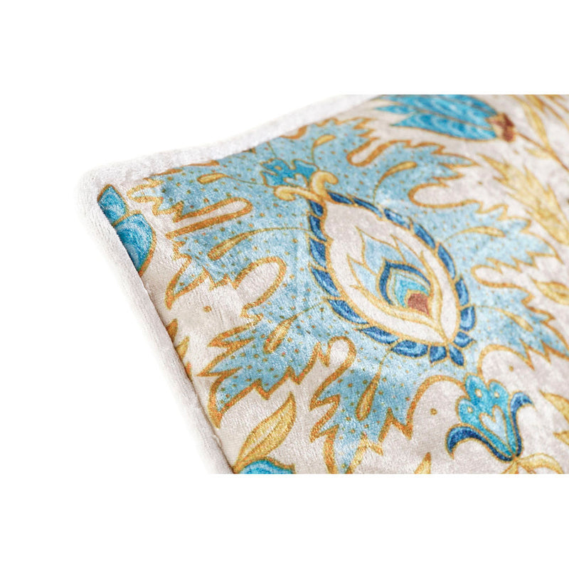 Cuscino DKD Home Decor Giallo Azzurro Beige Poliestere Velluto Floral (50 x 10 x 30 cm) - zannishop