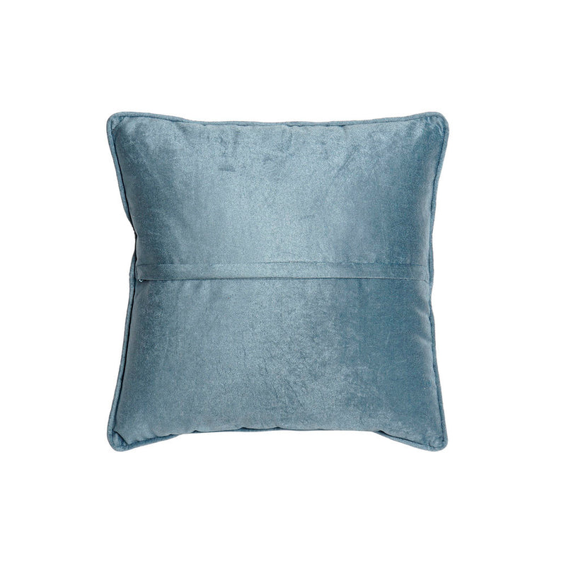 Cuscino DKD Home Decor Azzurro Poliestere Velluto Dorato (45 x 10 x 45 cm) - zannishop