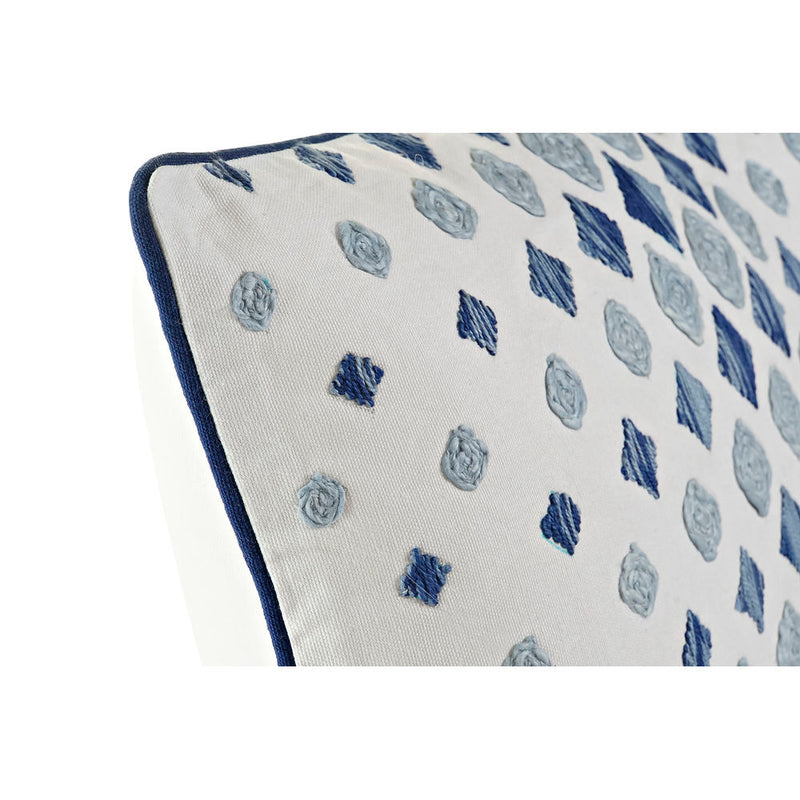 Cuscino DKD Home Decor Azzurro Bianco Cotone (60 x 15 x 40 cm) - zannishop