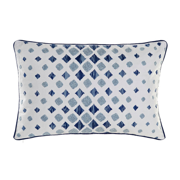 Cuscino DKD Home Decor Azzurro Bianco Cotone (60 x 15 x 40 cm) - zannishop