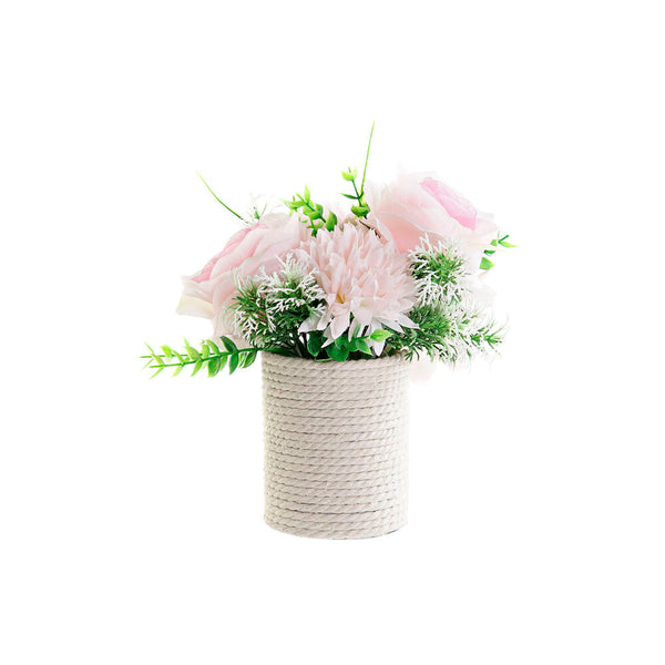 DKD Home Decor PVC Vase Vase Film rose (18 x 18 x 22 cm)