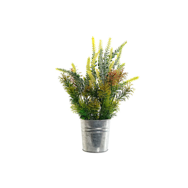 DKD Vase Vase Yellow Decor Tissu en métal vert (20 x 20 x 33 cm)