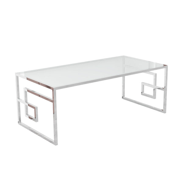 Zusätzlicher Tisch DKD Home Decor Silber Metallglas (120 x 60 x 45 cm)